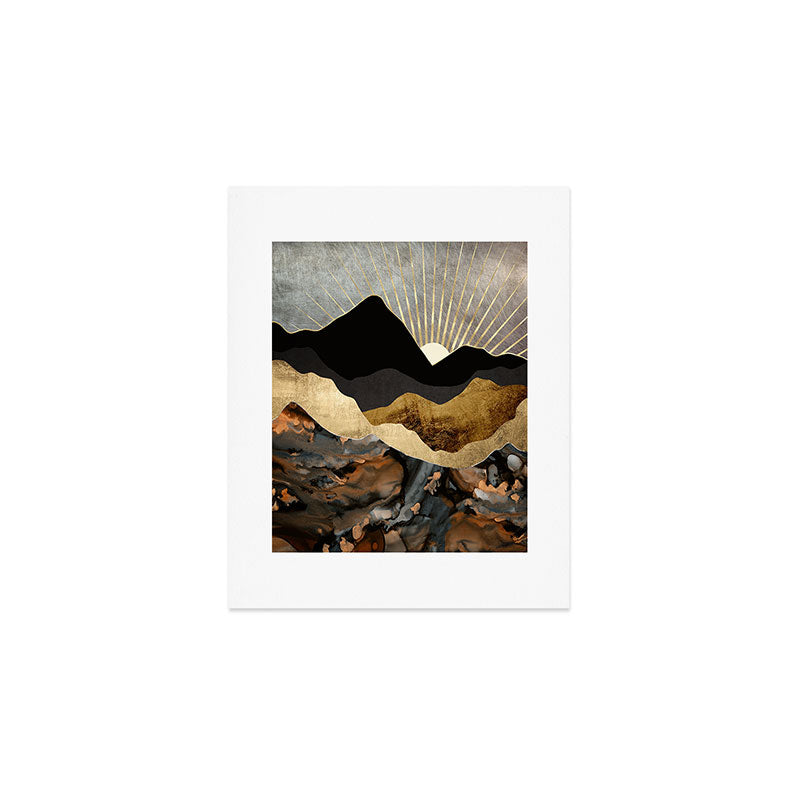 Copper and Gold Mountains Art Print Gallery Image 1