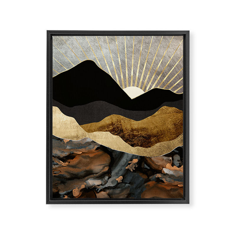 Copper and Gold Mountains Framed Canvas Print Gallery Image 8