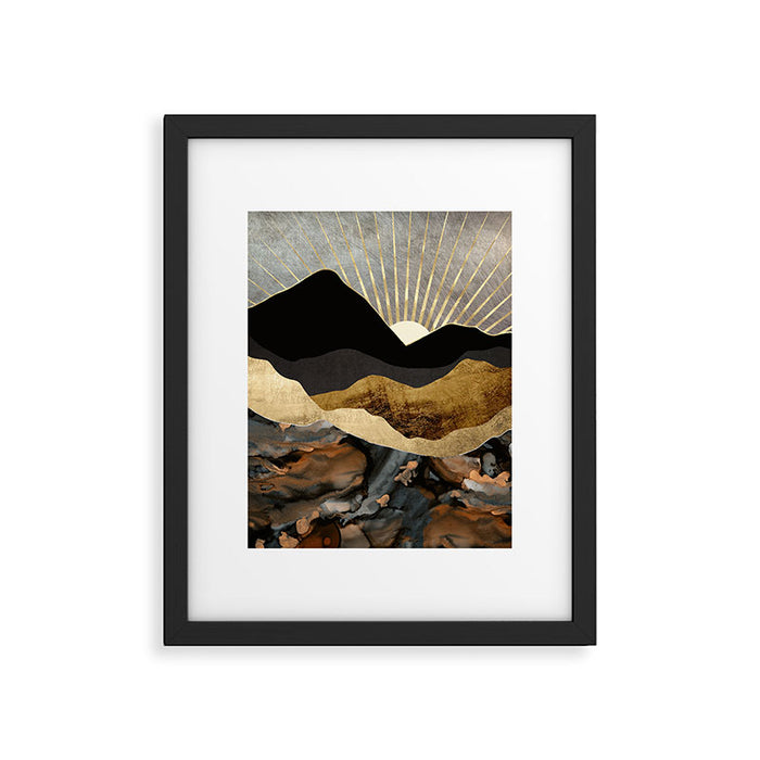 Copper and Gold Mountains Framed Art Print Gallery Image 1