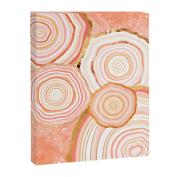 Coral Agate Abstract Canvas Print Gallery Image 1