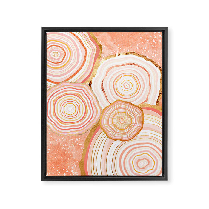 Coral Agate Abstract Framed Canvas Print Gallery Image 1