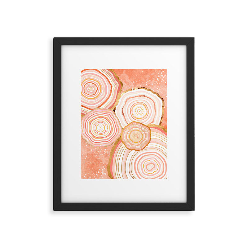 Coral Agate Abstract Framed Art Print Gallery Image 6