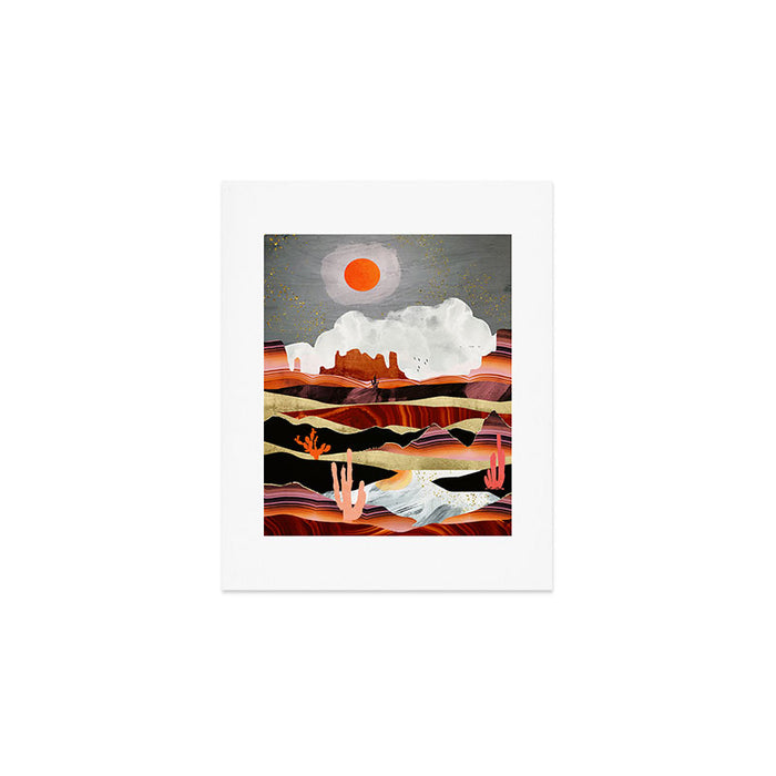 Coral Desert Lake Art Print Gallery Image 1