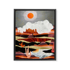 Coral Desert Lake Framed Canvas Print Gallery Image 8
