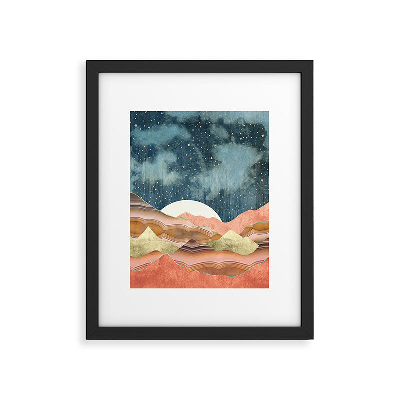 Coral Desert Stars Framed Art Print Gallery Image 6