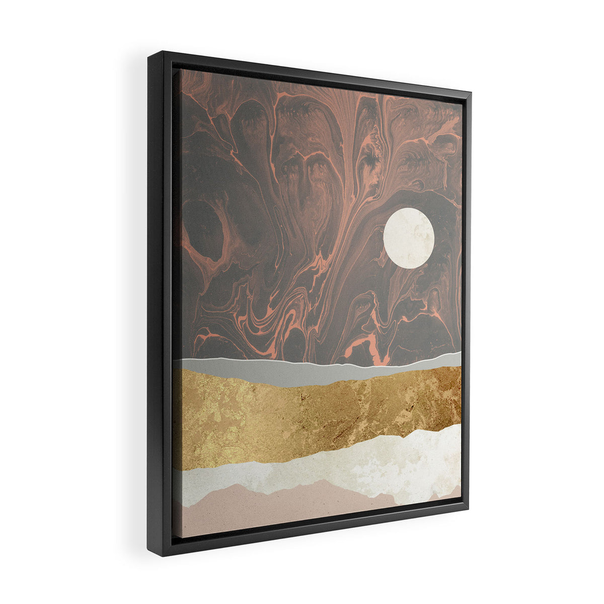 Coral Sky Framed Canvas Print Gallery Image 2