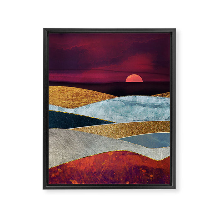 Crimson Sky Framed Canvas Print Gallery Image 1