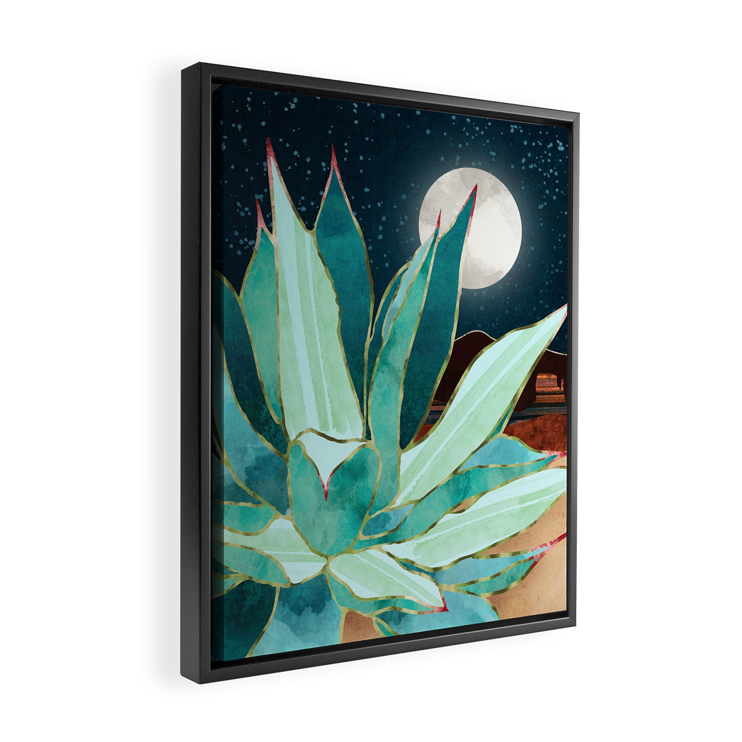 Desert Agave Framed Canvas Print Gallery Image 2