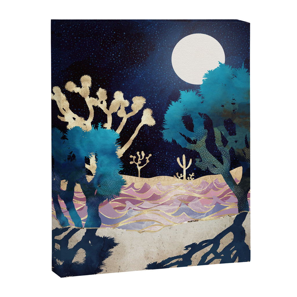 Desert Lake Moonlight Canvas Print Gallery Image 8