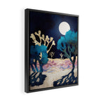 Desert Lake Moonlight Framed Canvas Print Gallery Image 2