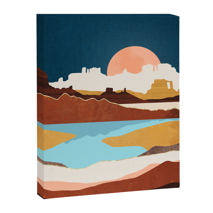 Desert Moon Lake Canvas Print Gallery Image 1