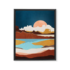 Desert Moon Lake Framed Canvas Print Gallery Image 8