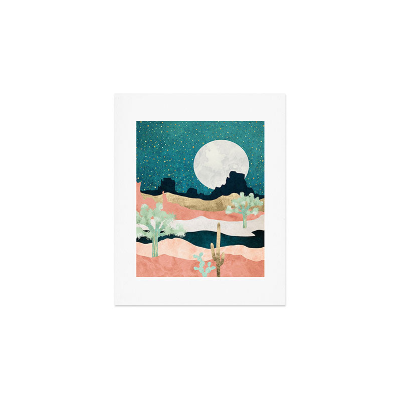 Desert Moon Vista Art Print Gallery Image 1