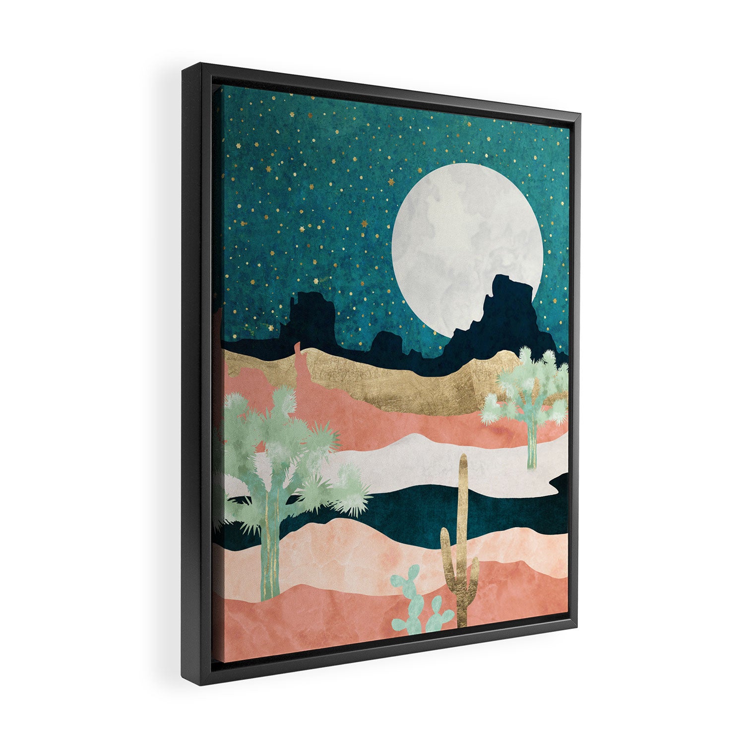 Desert Moon Vista Framed Canvas Print Gallery Image 2