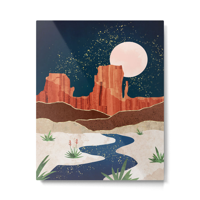 Desert Stars River Metal Print Gallery Image 1
