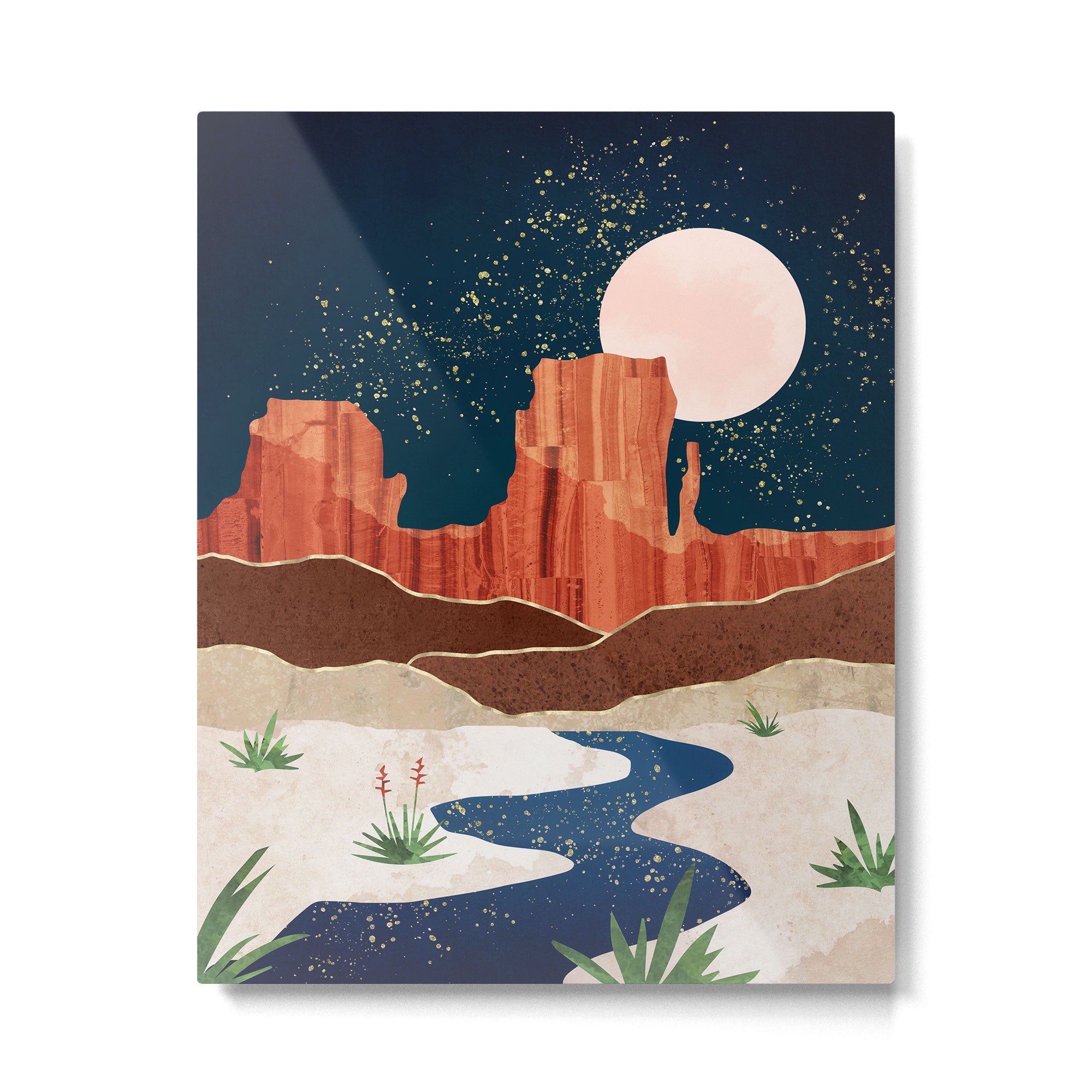 Desert Stars River Metal Print Gallery Image 6