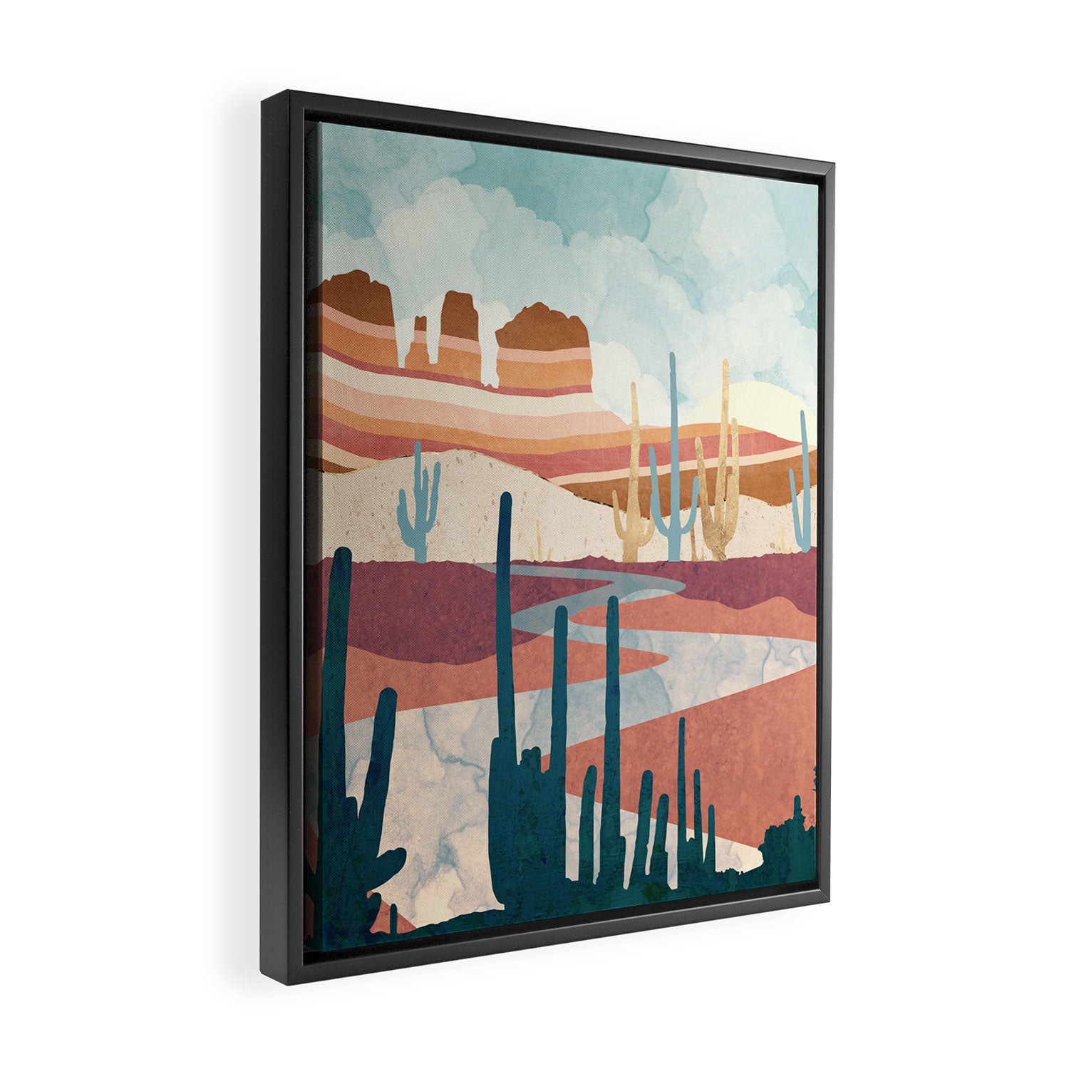 Desert Vista Framed Canvas Print Gallery Image 2