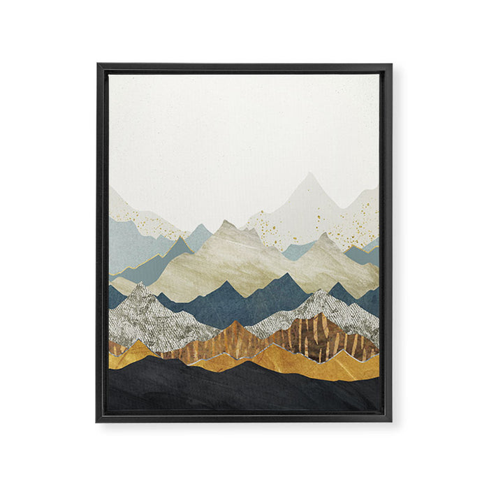 Distant Peaks Framed Canvas Print Gallery Image 1
