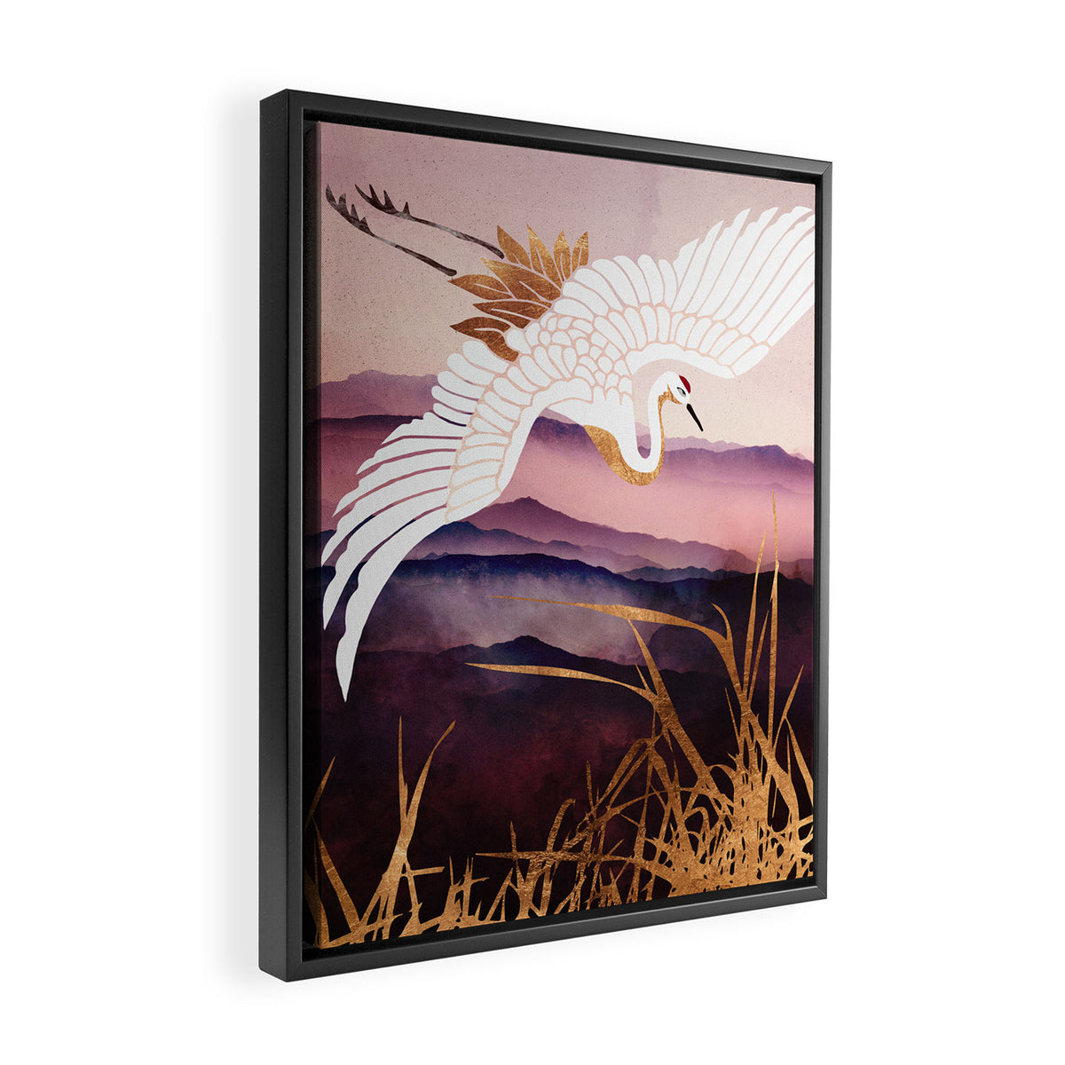 Elegant Flight III Framed Canvas Print Gallery Image 2