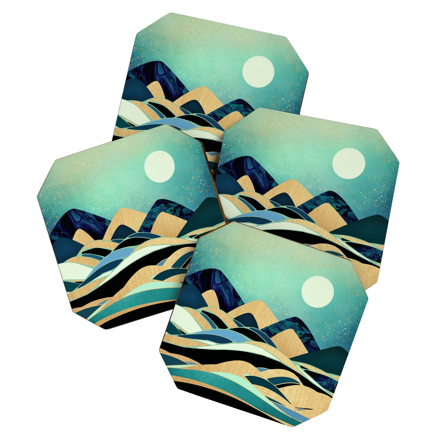 Emerald Evening Coaster Gallery Image 1