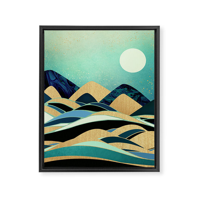 Emerald Evening Framed Canvas Print Gallery Image 1