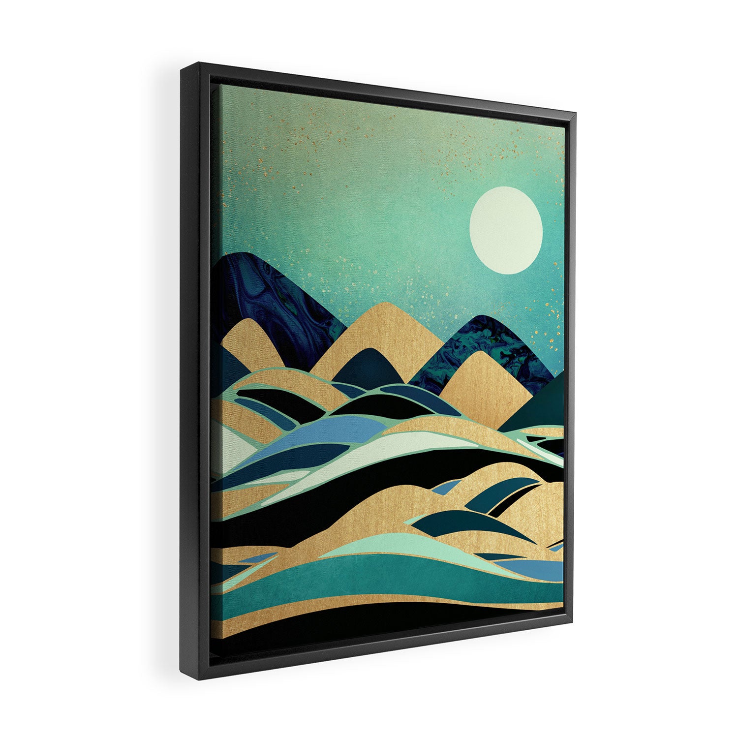 Emerald Evening Framed Canvas Print Gallery Image 2