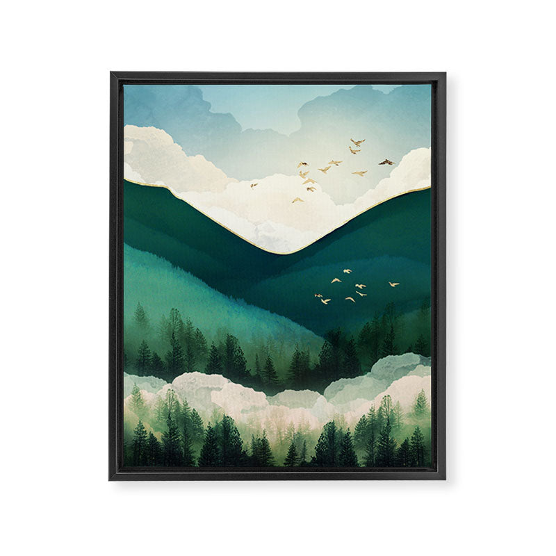Emerald Hills Framed Canvas Print Gallery Image 8