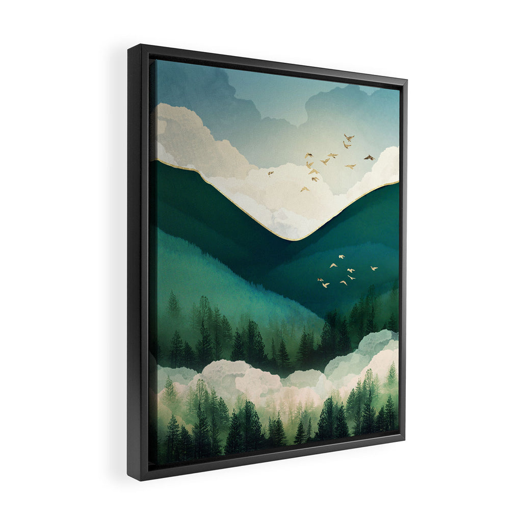 Emerald Hills Framed Canvas Print Gallery Image 2