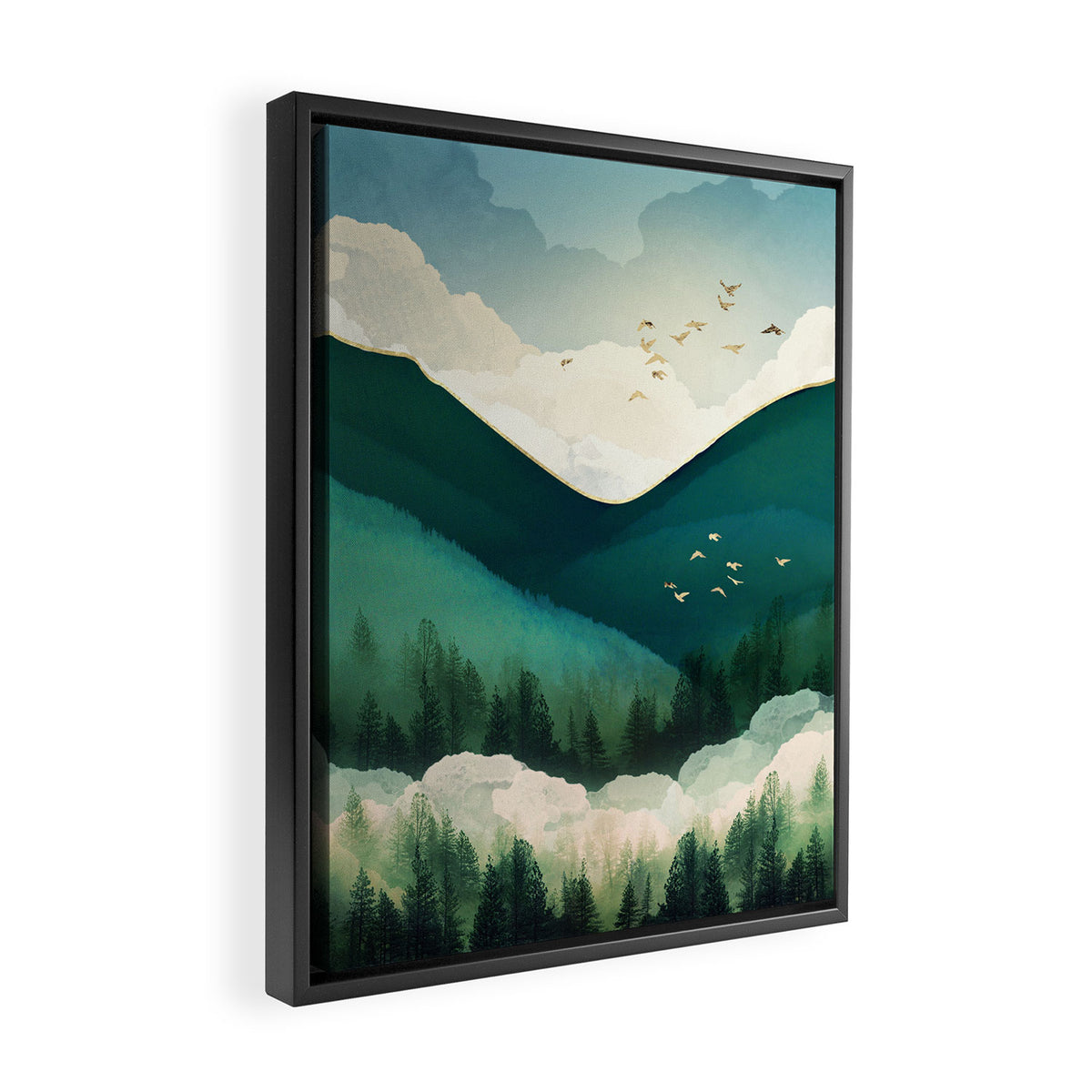 Emerald Hills Framed Canvas Print Gallery Image 2