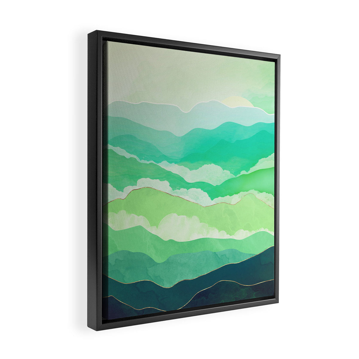 Emerald Spring Framed Canvas Print Gallery Image 2