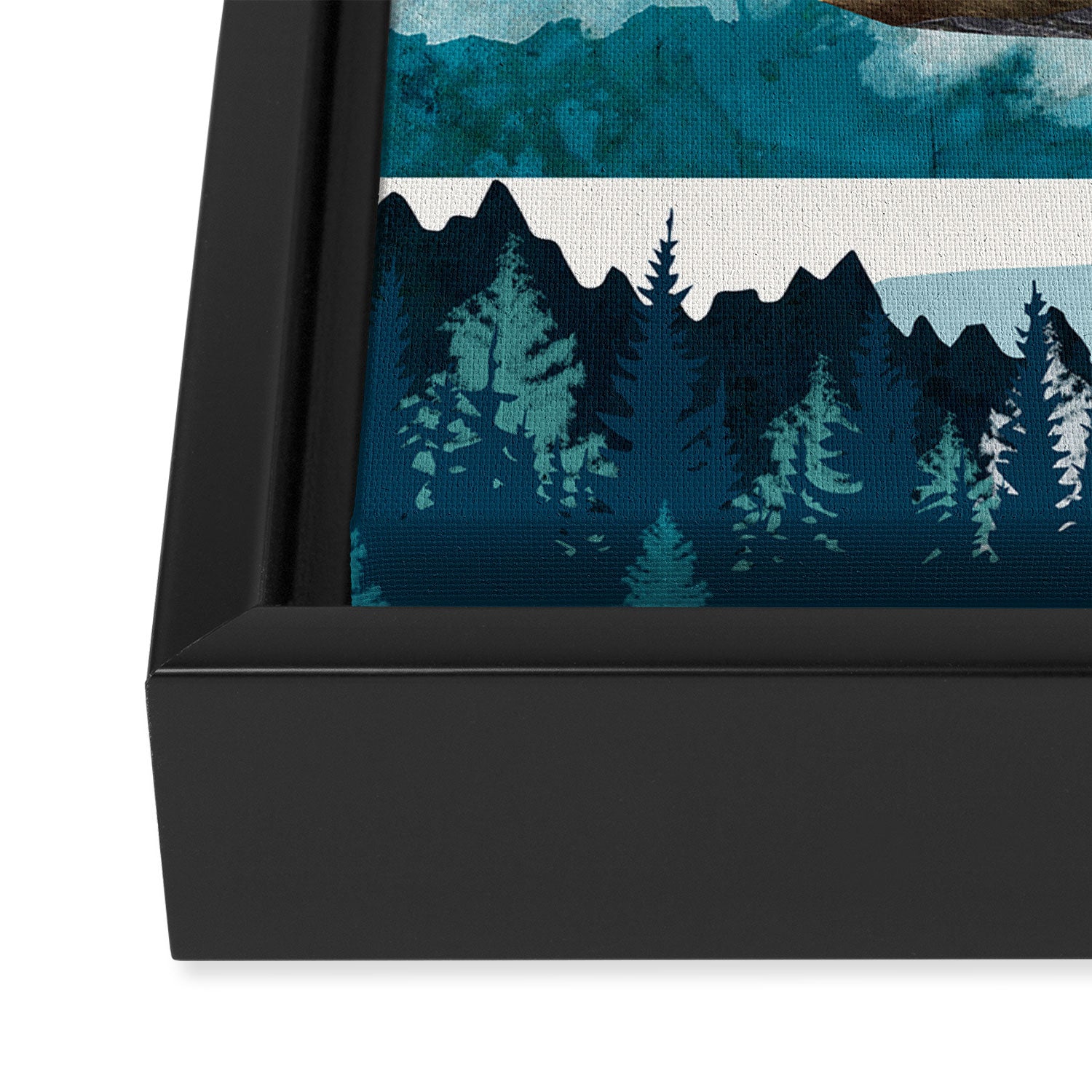 Evening Forest Framed Canvas Print Gallery Image 3