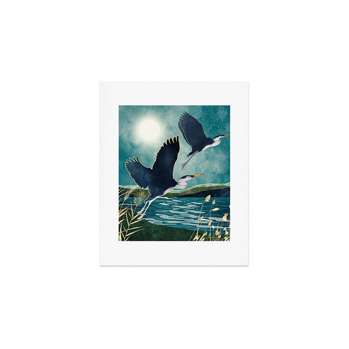 Evening Heron Art Print Gallery Image 1
