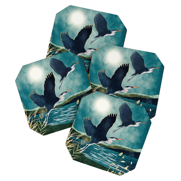 Evening Heron Coaster Gallery Image 1