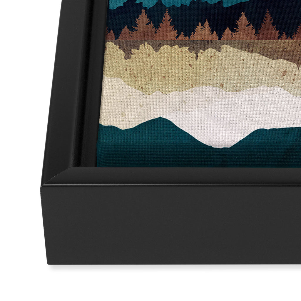 Fall Forest Night Framed Canvas Print Gallery Image 3