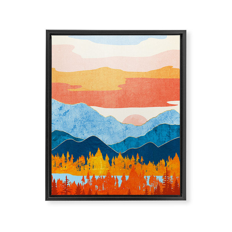 Fall Retro Vista Framed Canvas Print Gallery Image 8