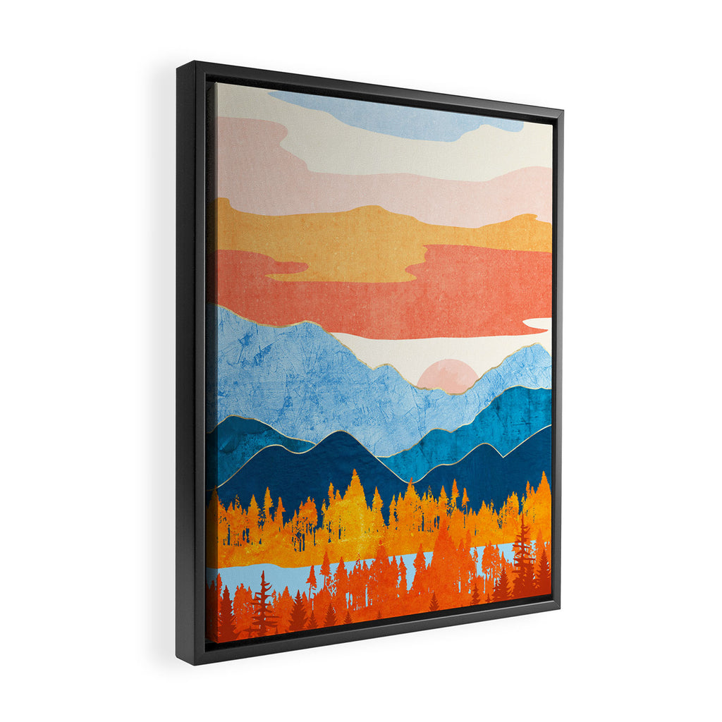 Fall Retro Vista Framed Canvas Print Gallery Image 2