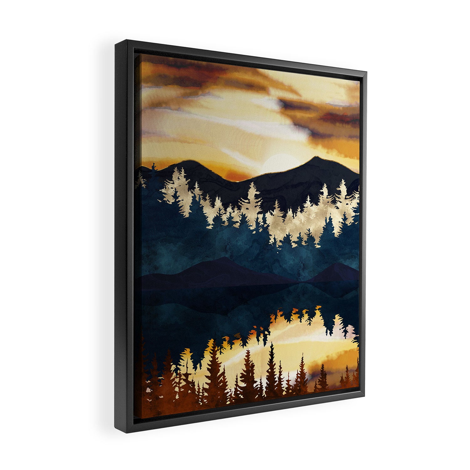 Fall Sunset Framed Canvas Print Gallery Image 2