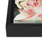 Floral Cranes Framed Canvas Print Gallery Image 3