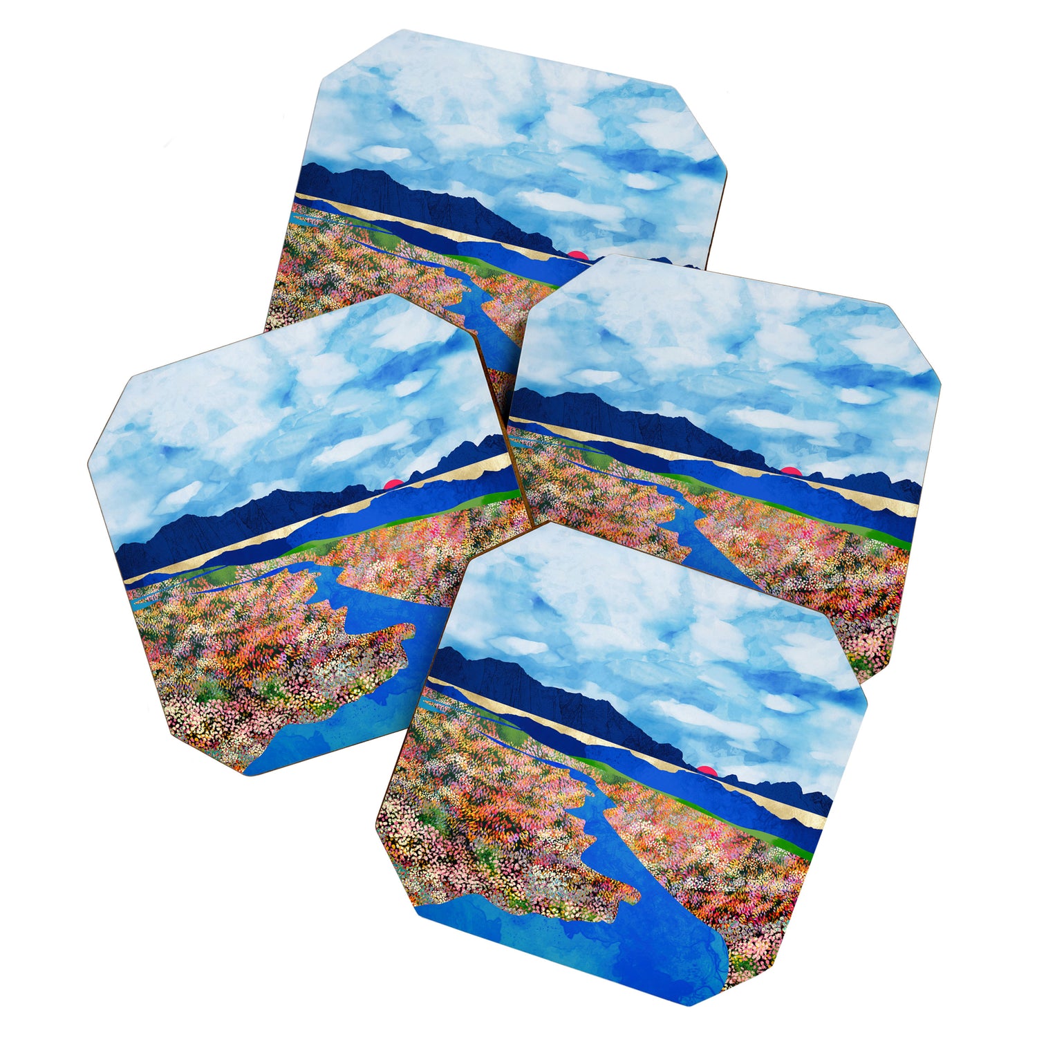 Flower Field Stream Coaster Gallery Image 1