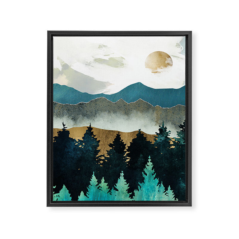 Forest Mist - Custom Horizontal Framed Canvas Print Gallery Image 8