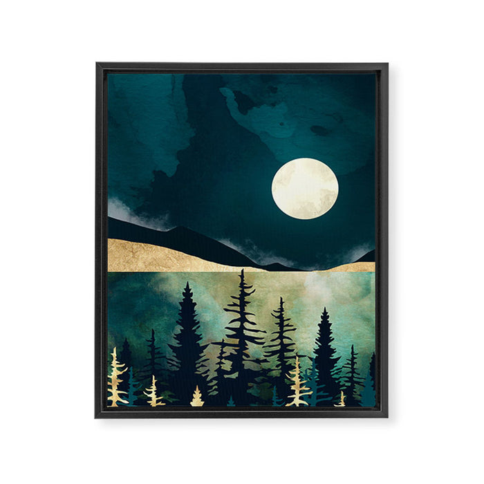 Forest Moon Framed Canvas Print Gallery Image 1