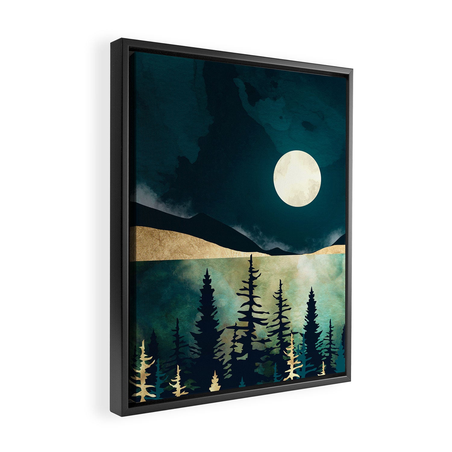Forest Moon Framed Canvas Print Gallery Image 2