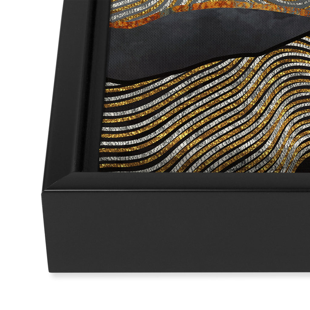 Gold & Silver Fields Framed Canvas Print Gallery Image 3