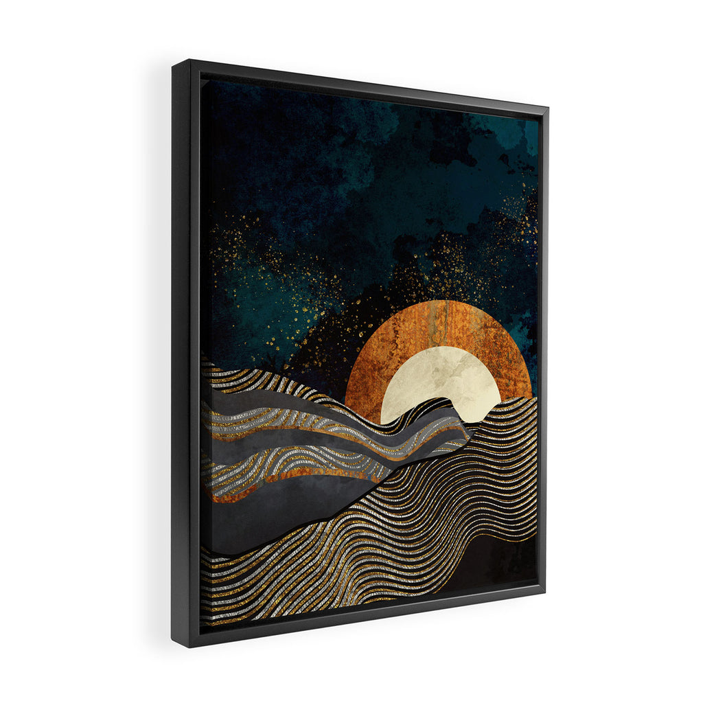 Gold & Silver Fields Framed Canvas Print Gallery Image 2