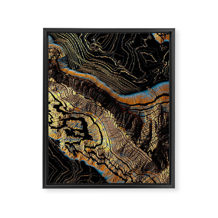 Golden Canyons Framed Canvas Print Gallery Image 1