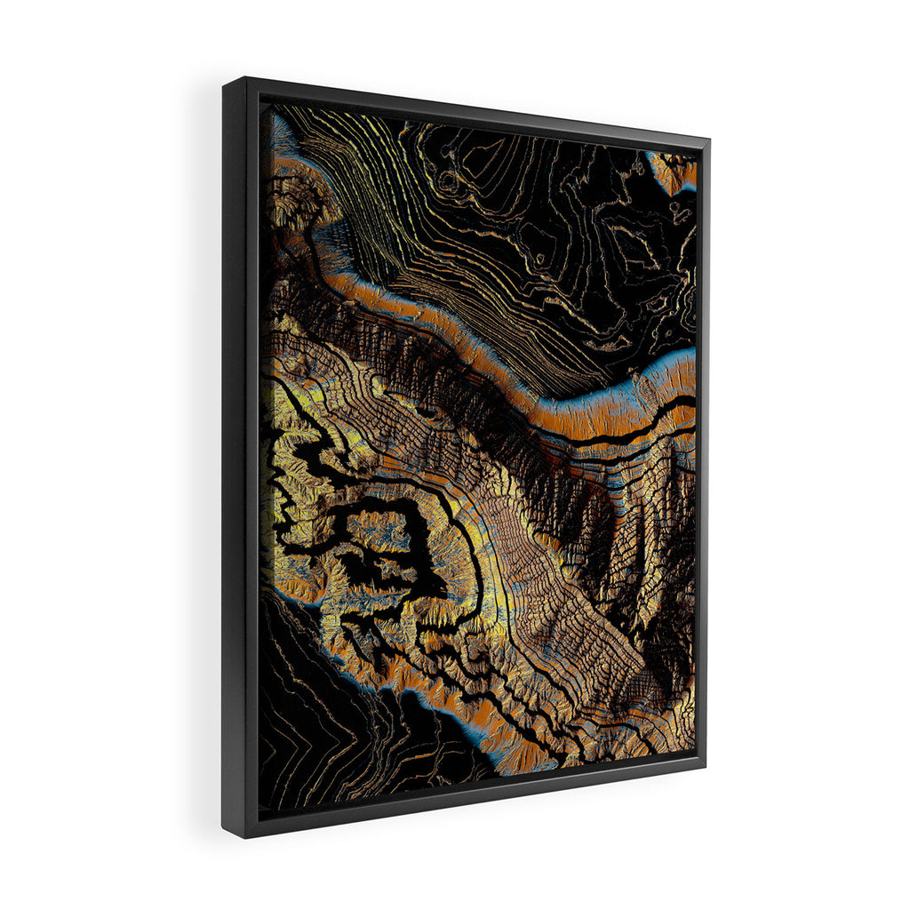 Golden Canyons Framed Canvas Print Gallery Image 2