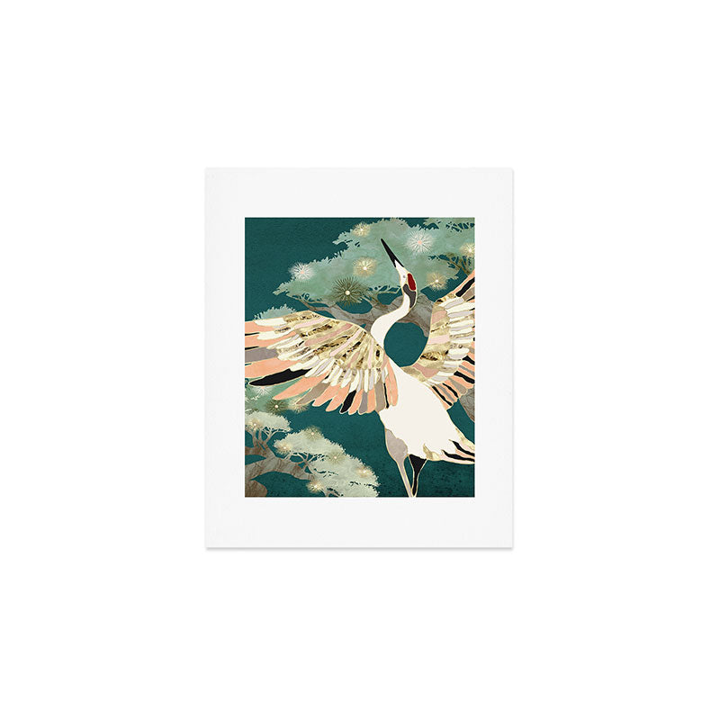 Golden Crane Art Print Gallery Image 1