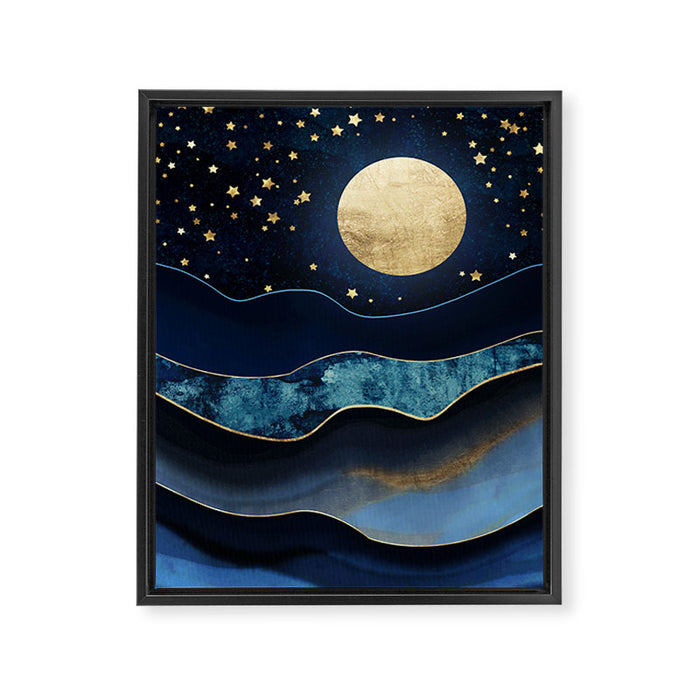 Golden Moon Framed Canvas Print Gallery Image 1