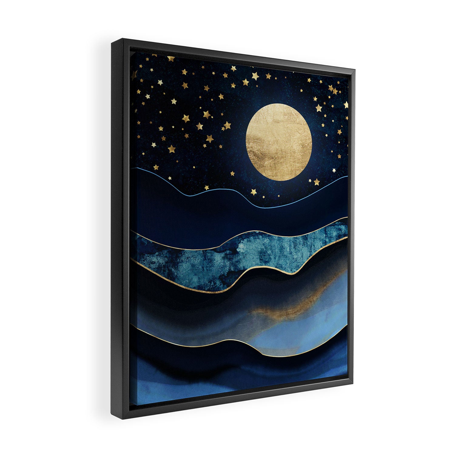 Golden Moon Framed Canvas Print Gallery Image 2