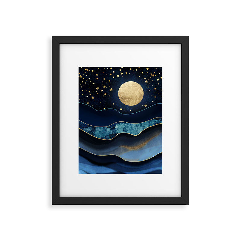 Golden Moon Framed Art Print Gallery Image 6